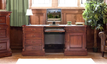 La Roque Mahogany 1 Door 6 Drawer Computer Desk