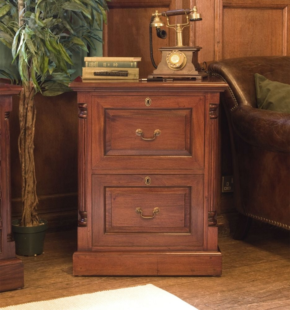 La Roque Mahogany 2 Drawer Filing Cabinet