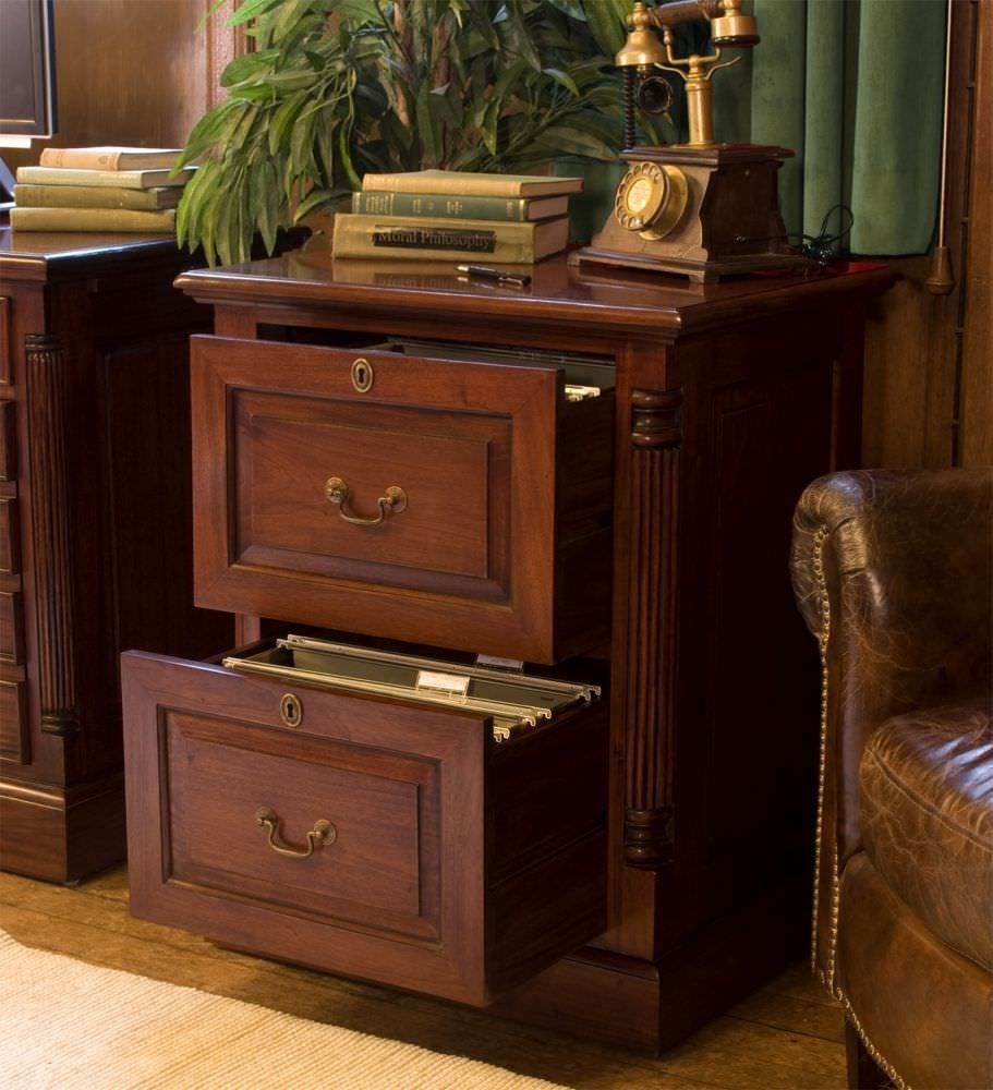 La Roque Mahogany 2 Drawer Filing Cabinet