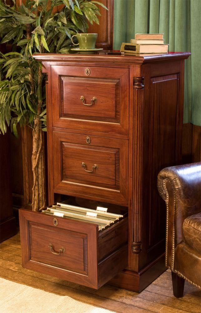 La Roque Mahogany 3 Drawer Filing Cabinet