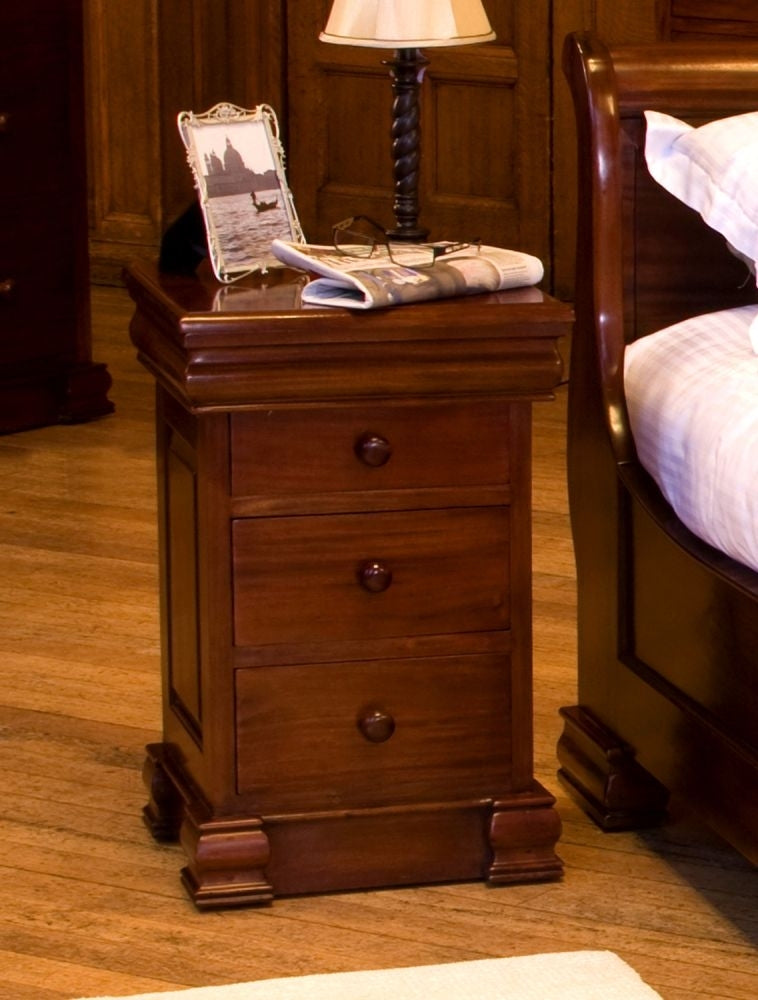 La Roque Mahogany 3 Drawer Lamp Table