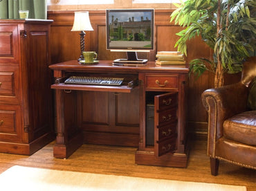 La Roque Mahogany 6 Drawer Computer Desk