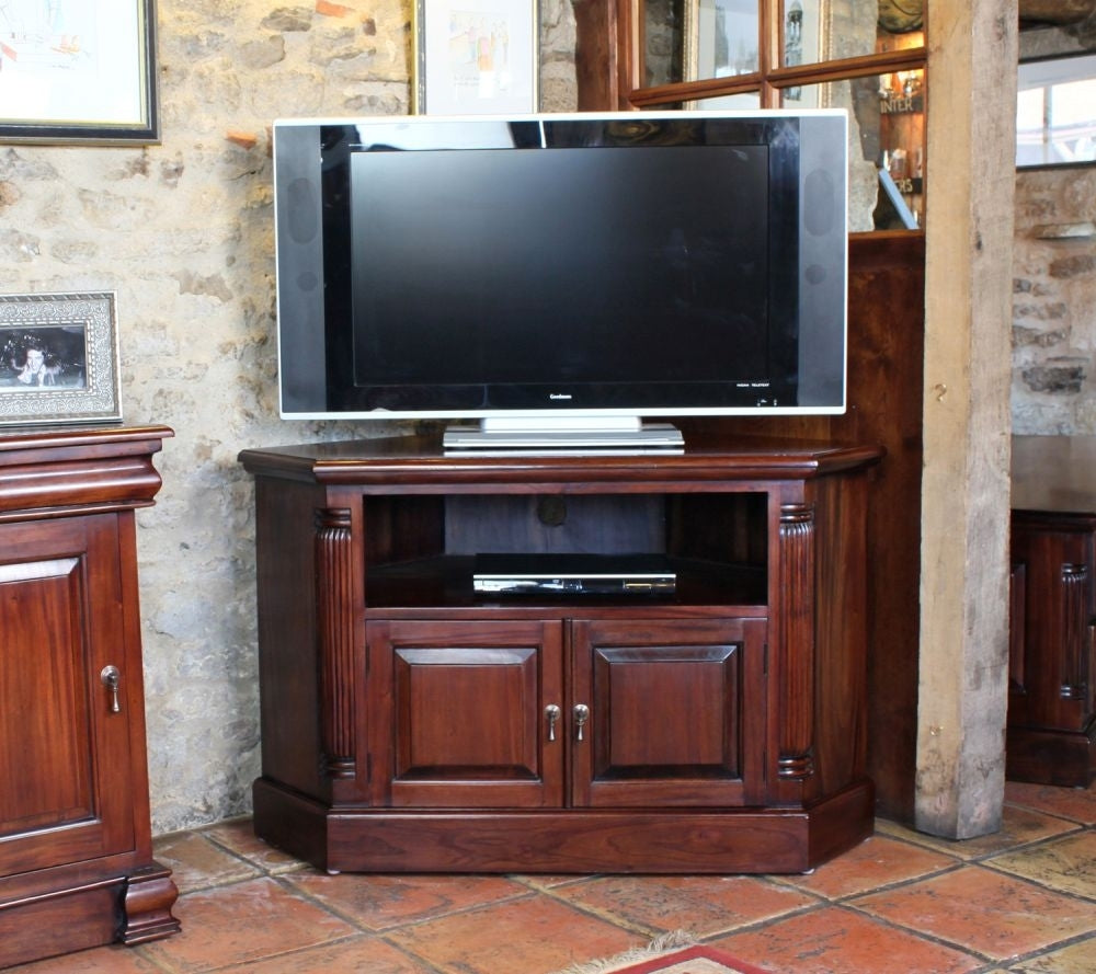 La Roque Mahogany Corner TV Unit