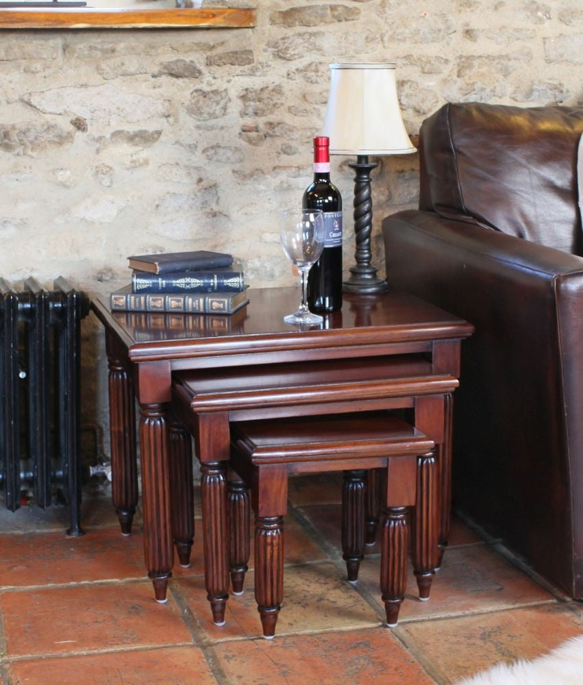 La Roque Mahogany Nest of Tables