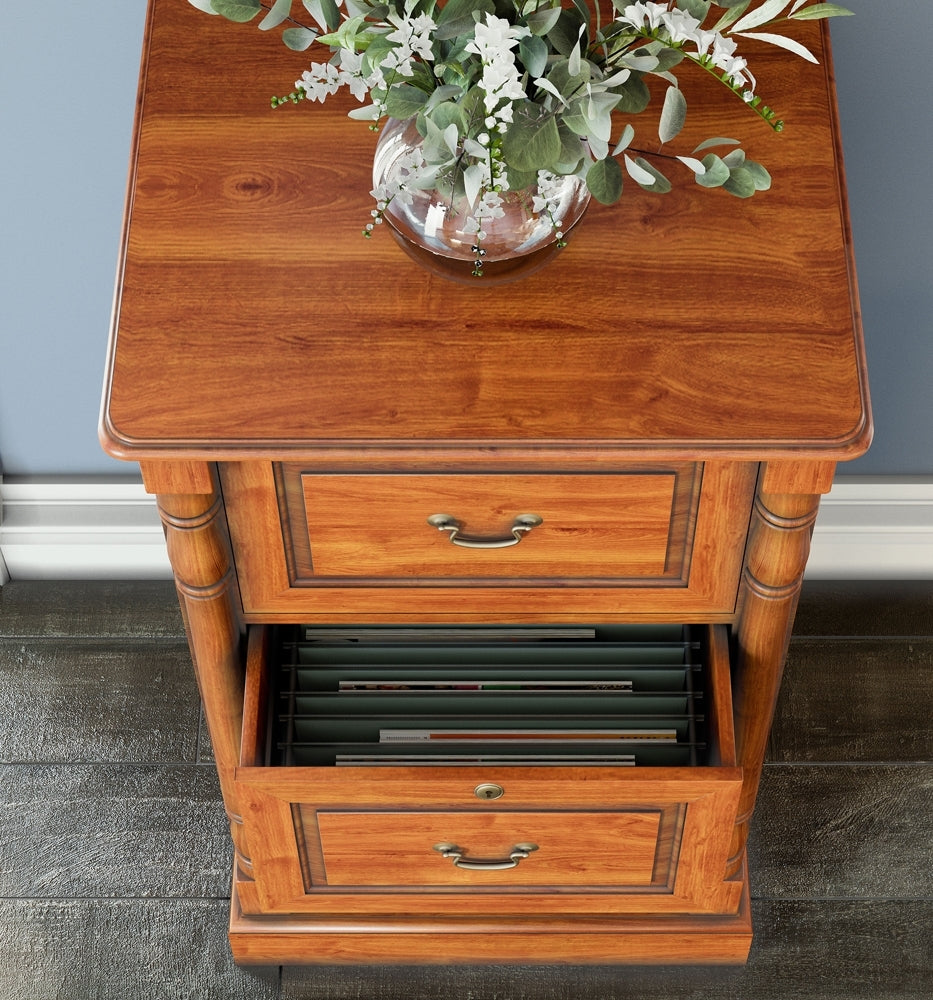 La Reine Mahogany 3 Drawer Filing Cabinet