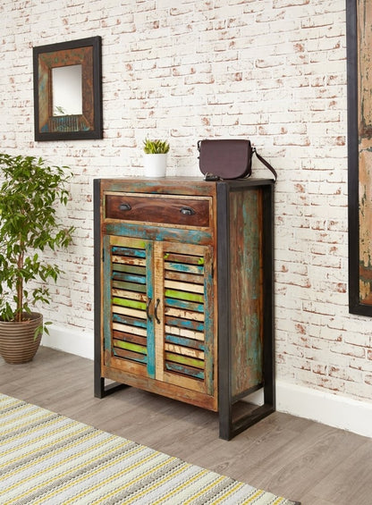 Urban Chic Reclaimed 2 Door 1 Drawer Shoe Cupboard