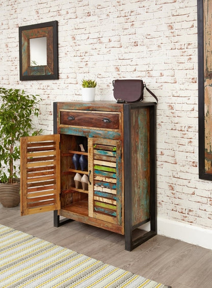 Urban Chic Reclaimed 2 Door 1 Drawer Shoe Cupboard