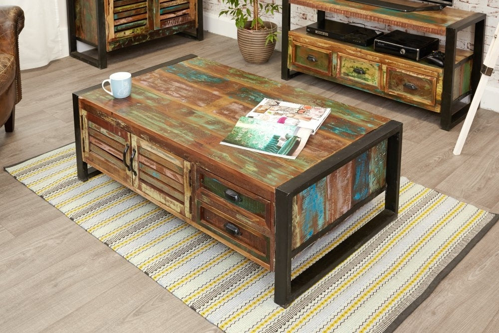 Urban Chic Reclaimed 2 Door 2 Drawer Coffee Table