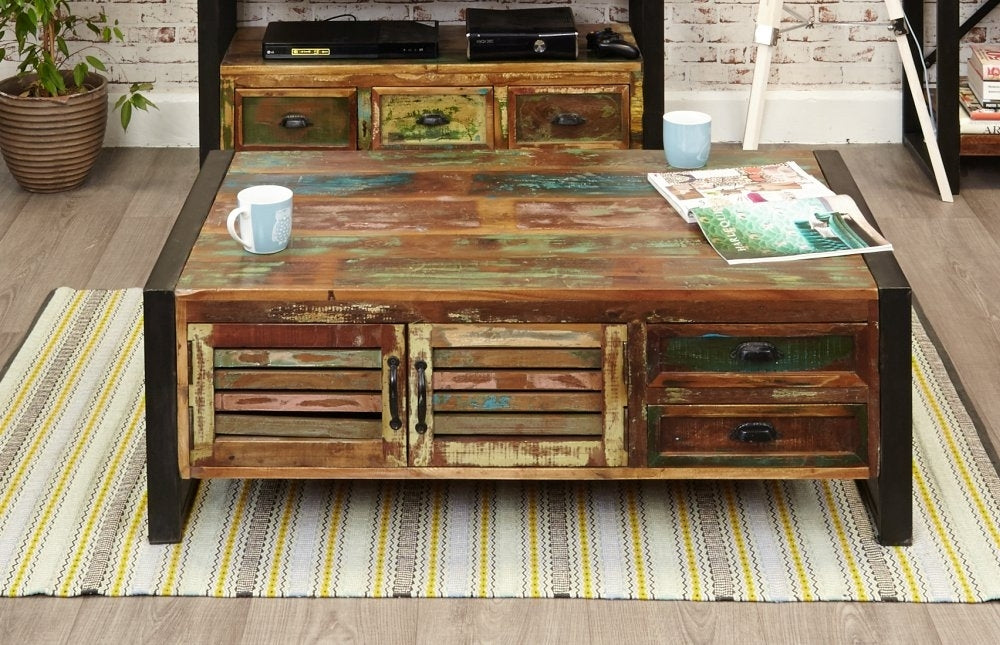 Urban Chic Reclaimed 2 Door 2 Drawer Coffee Table