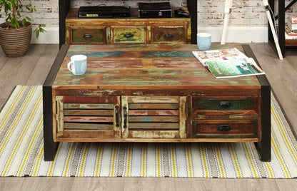 Urban Chic Reclaimed 2 Door 2 Drawer Coffee Table