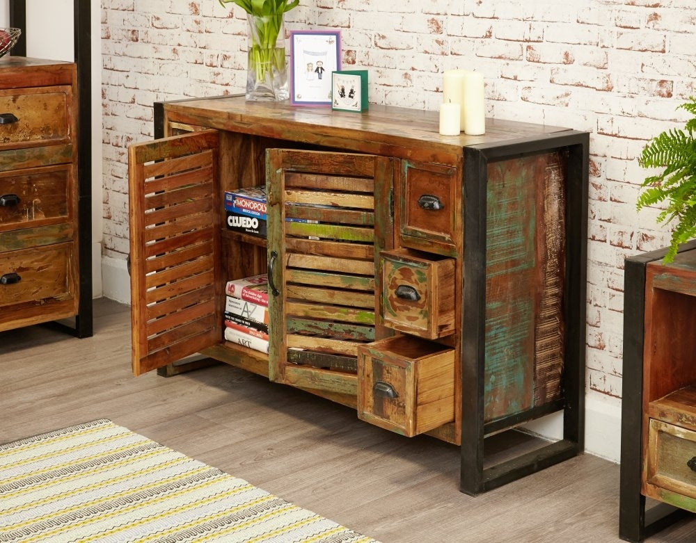 Urban Chic Reclaimed 2 Door 6 Drawer Sideboard