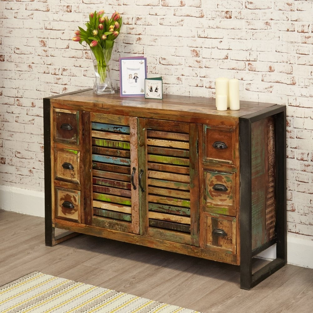 Urban Chic Reclaimed 2 Door 6 Drawer Sideboard