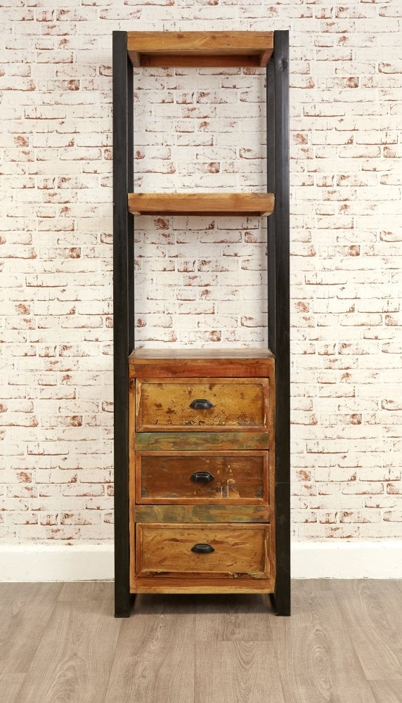 Urban Chic Reclaimed Alcove 3 Drawer Bookcase