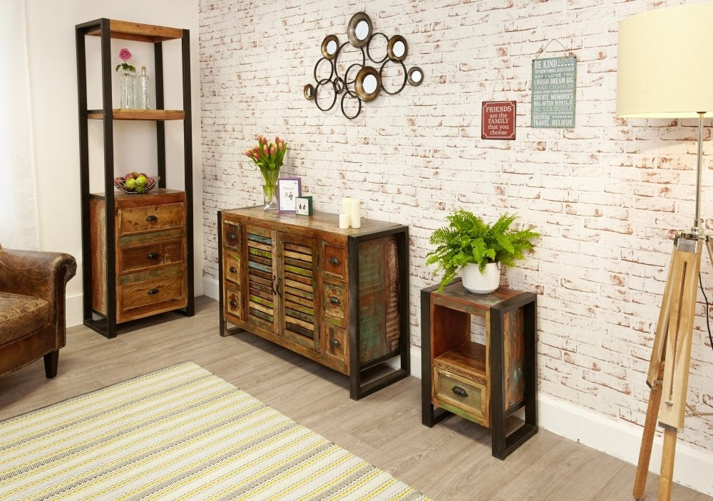 Urban Chic Reclaimed Alcove 3 Drawer Bookcase