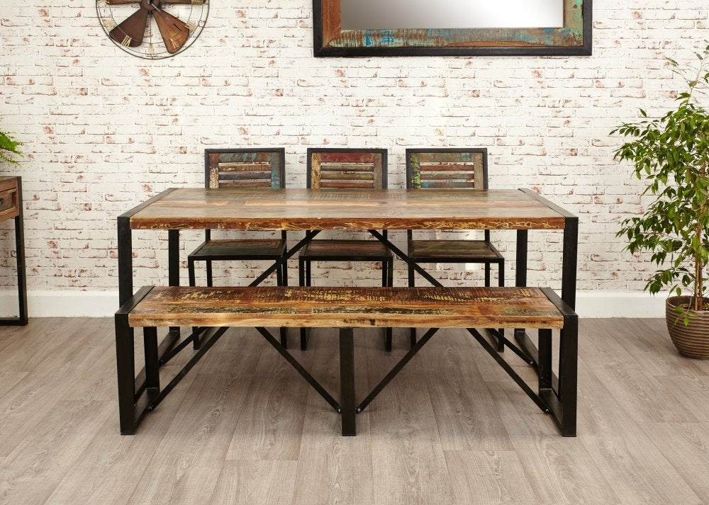 Urban Chic Reclaimed wood Large Dining Table - 6 Seater