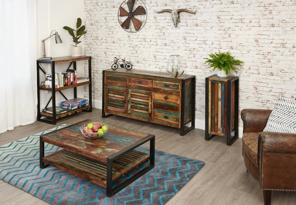 Urban Chic Reclaimed Low Bookcase