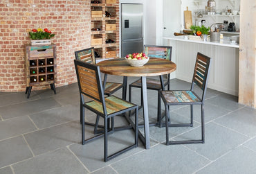 Urban Chic Reclaimed Round Dining Table - 2 Seater