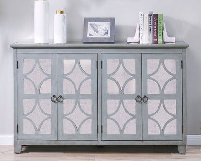 Russell Grey Mirrored 4 Door Sideboard