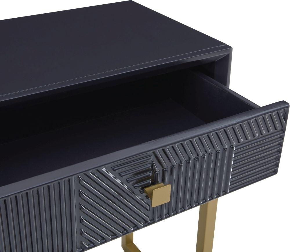 Orlando Black Geometric Design Console Table