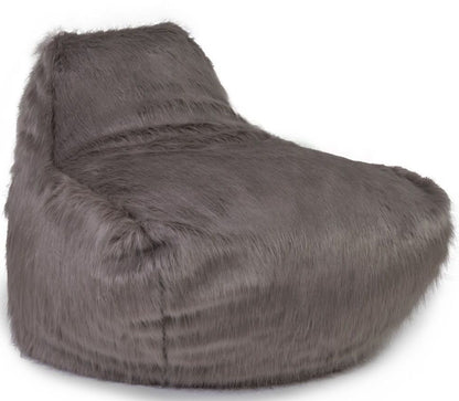 Grey Faux Sheepskin Fur Bean Bag