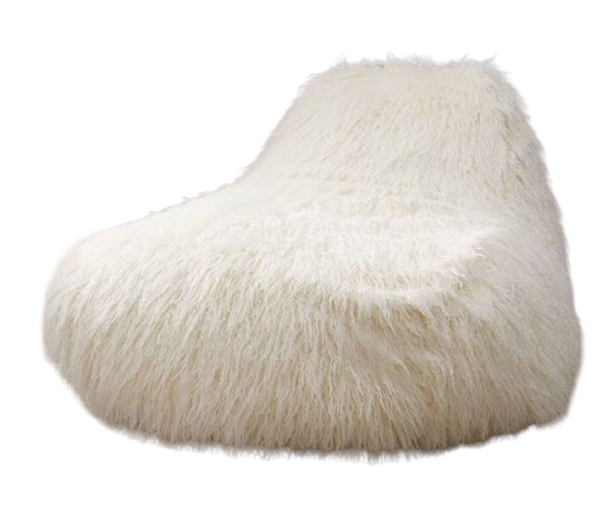 White Faux Sheepskin Fur Bean Bag