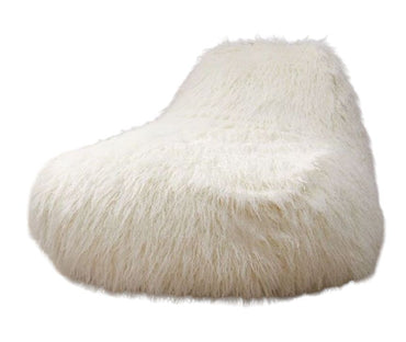 White Faux Sheepskin Fur Bean Bag