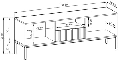 Nova White Matt TV Unit