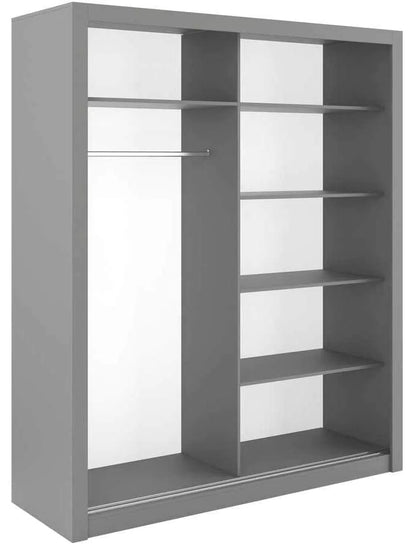 Idea Grey Matt 2 Door Sliding Wardrobe