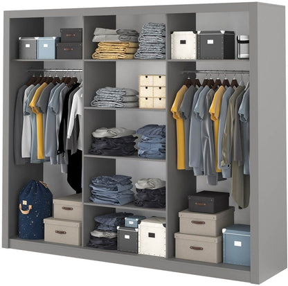 Idea Grey Matt 3 Door Sliding Wardrobe