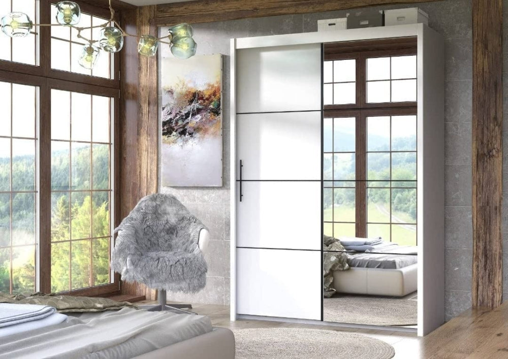 Inova White Matt 2 Door Sliding Wardrobe