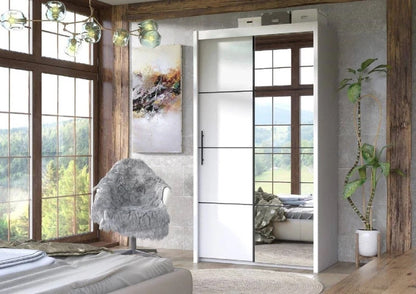 Inova White Matt Sliding Door Wardrobe