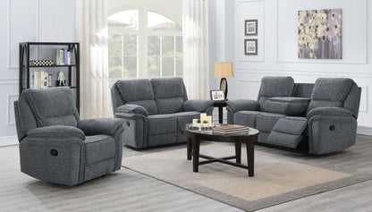 Belmont Grey Fabric 3+2 Recliner Sofa Set Upholstered