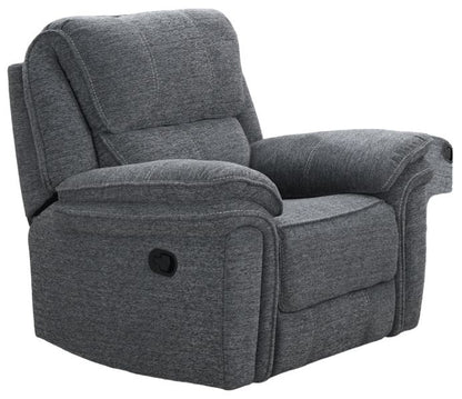 Belmont Grey Fabric 3+1+1 Recliner Sofa Set Upholstered