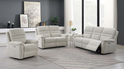 Belford Beige Fabric 2 Seater Recliner Sofa Upholstered