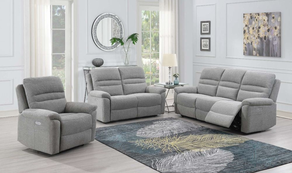 Belford Grey Fabric 2 Seater Recliner Sofa Upholstered