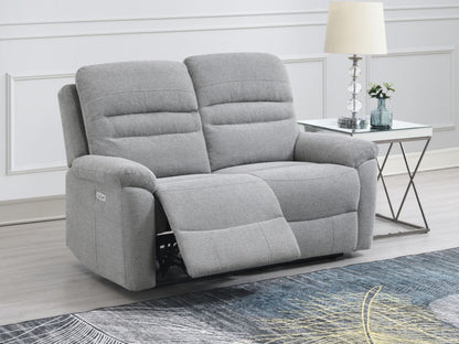 Belford Grey Fabric 3+2 Recliner Sofa Set Upholstered