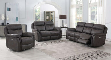 Claremont Grey 2 Seater Recliner Sofa, Velvet Fabric Upholstered