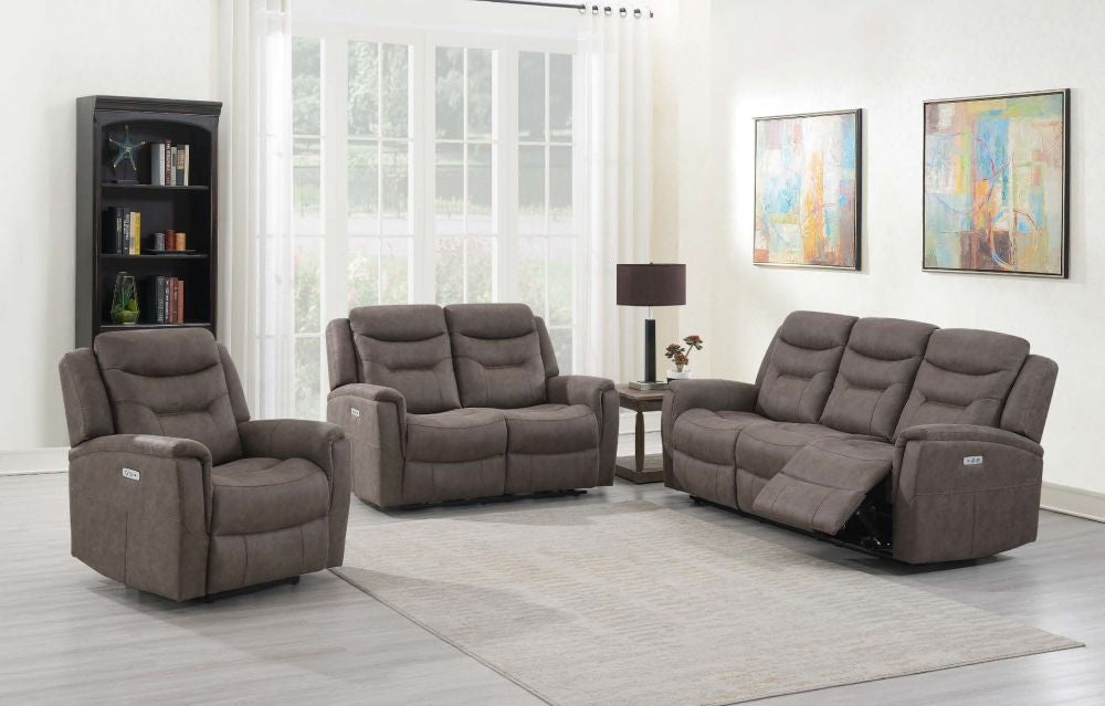 Harrogate Brown 2 Seater Recliner Sofa, Velvet Fabric Upholstered