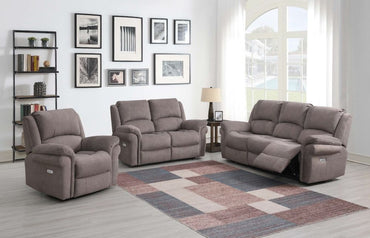 Wentworth Clay 3+1+1 Recliner Sofa Set, Velvet Fabric Upholstered