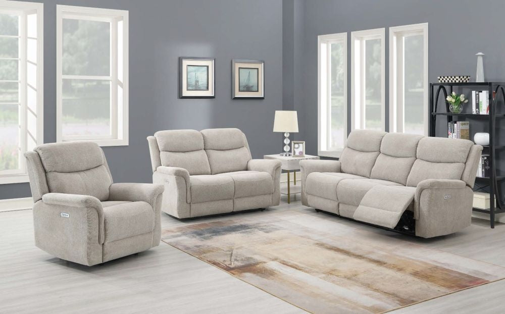 Faringdon Beige 2 Seater Recliner Sofa, Velvet Fabric Upholstered