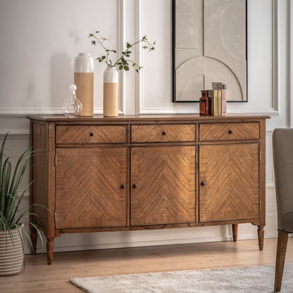 Highgrove Mindy Wood 170cm Large Sideboard - 3 Doors