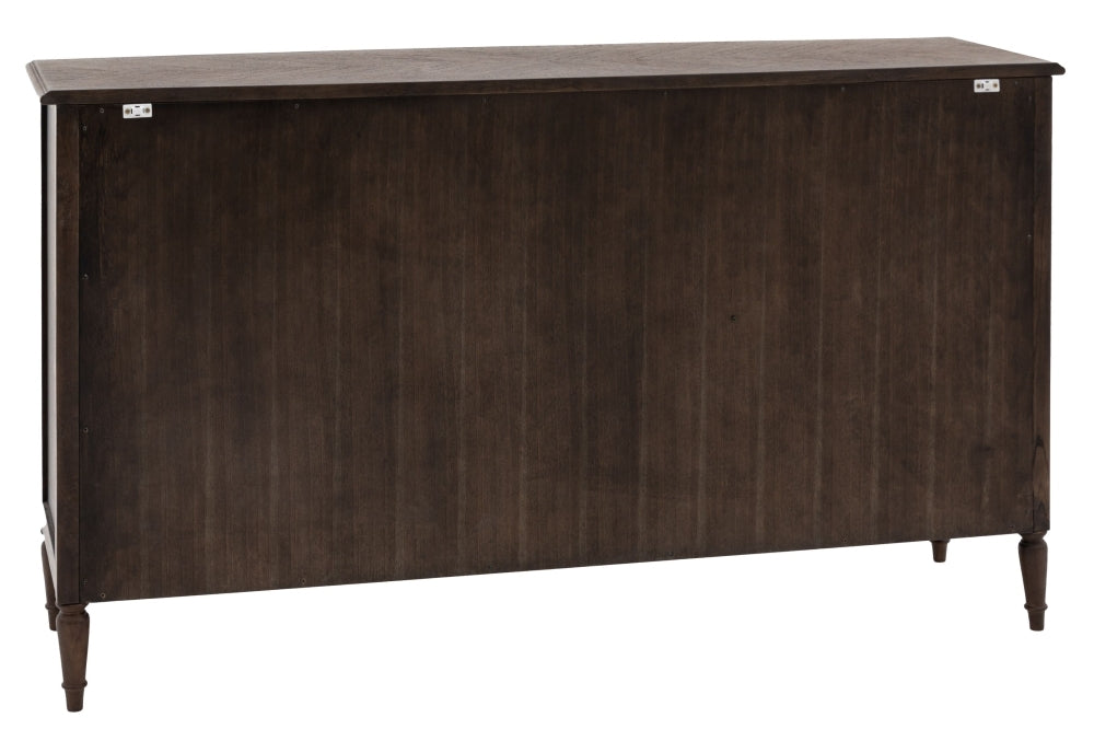 Madison Dark Coffee Wooden 170cm Large Sideboard - 3 Doors