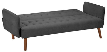 Hudson Charcoal Grey Fabric 3 Seater Sofabed