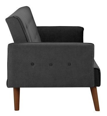 Hudson Charcoal Grey Fabric 3 Seater Sofabed