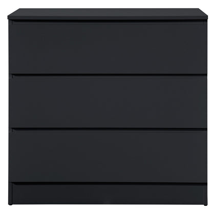 Oslo Black 3 Drawer Small Chest