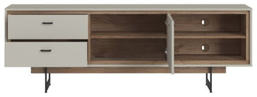 Rivero 1 Door 2 Drawer TV Unit in Grey and Oak