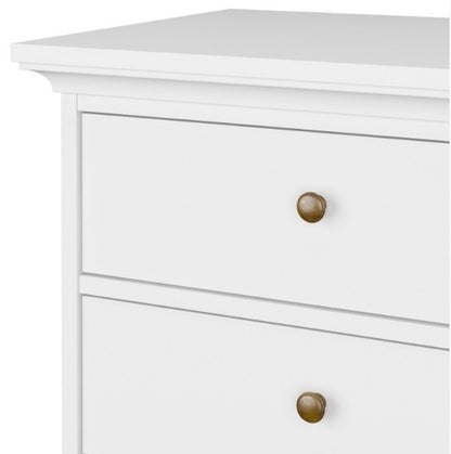 Paris 5 Drawer Chest in White