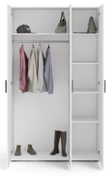 Pepe Wardrobe with 3 Door in White