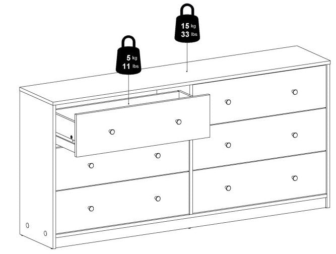 May Chest of 6 Drawer in Jackson Hickory Oak