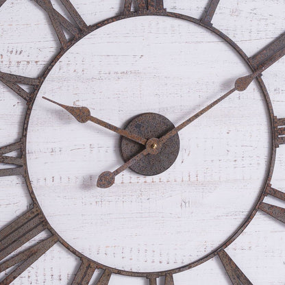 Rustic Wooden Hands Clock - 68cm x 68cm